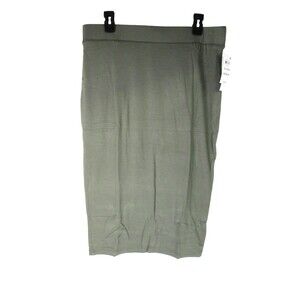 Bar 111 Bodycon Skirt Women XL Olive Double Knit Elastic NWT 32-549